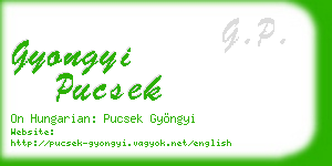 gyongyi pucsek business card