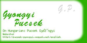 gyongyi pucsek business card